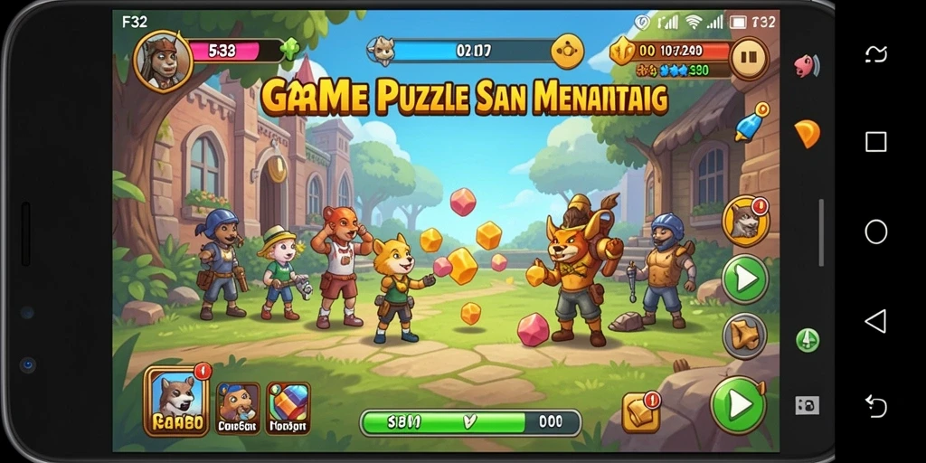 Tampilan gameplay F32 yang menantang dan menghibur.