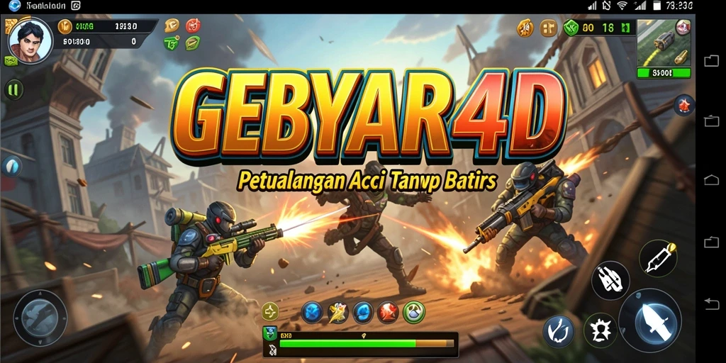 Screenshot gameplay GEBYAR4D yang penuh aksi dan tantangan.
