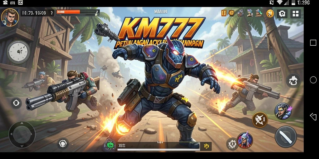 Screenshot gameplay KM777 yang penuh aksi dan seru.