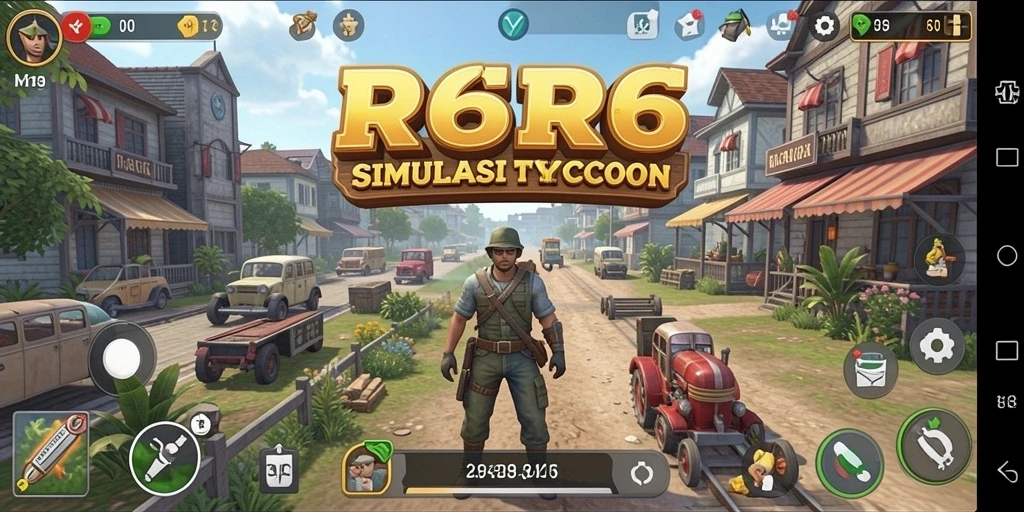 Tampilan permainan R6R6 yang menarik dengan elemen Tycoon yang kuat.